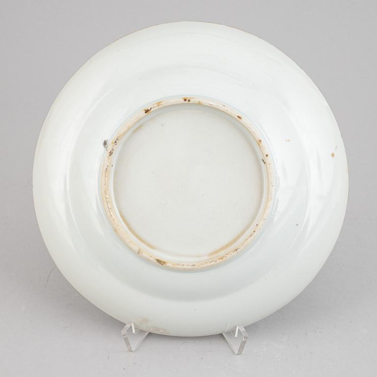 A set of six Chinese, Canton porcelain plates, around the year 1910.