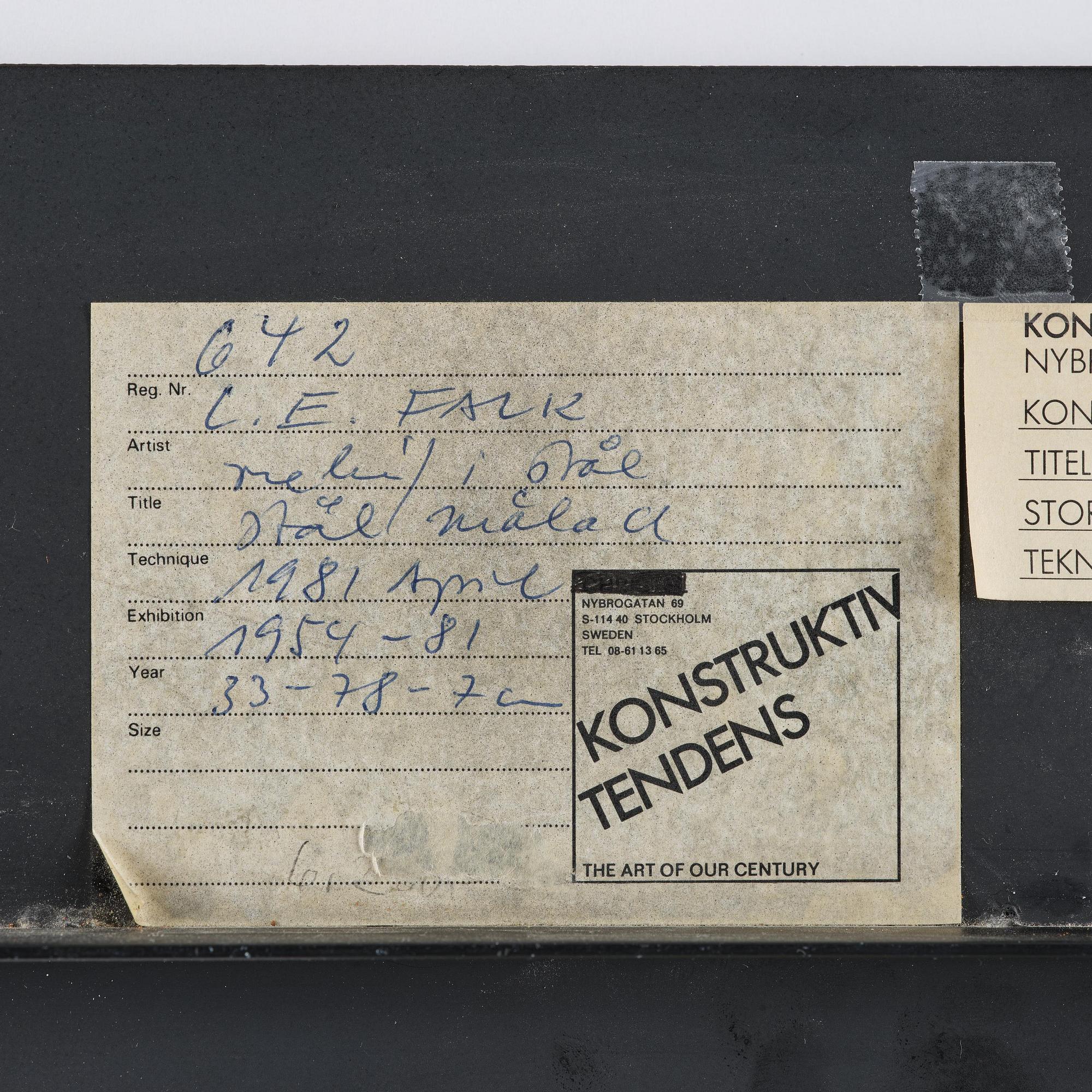 Lars-Erik Falk, Untitled.