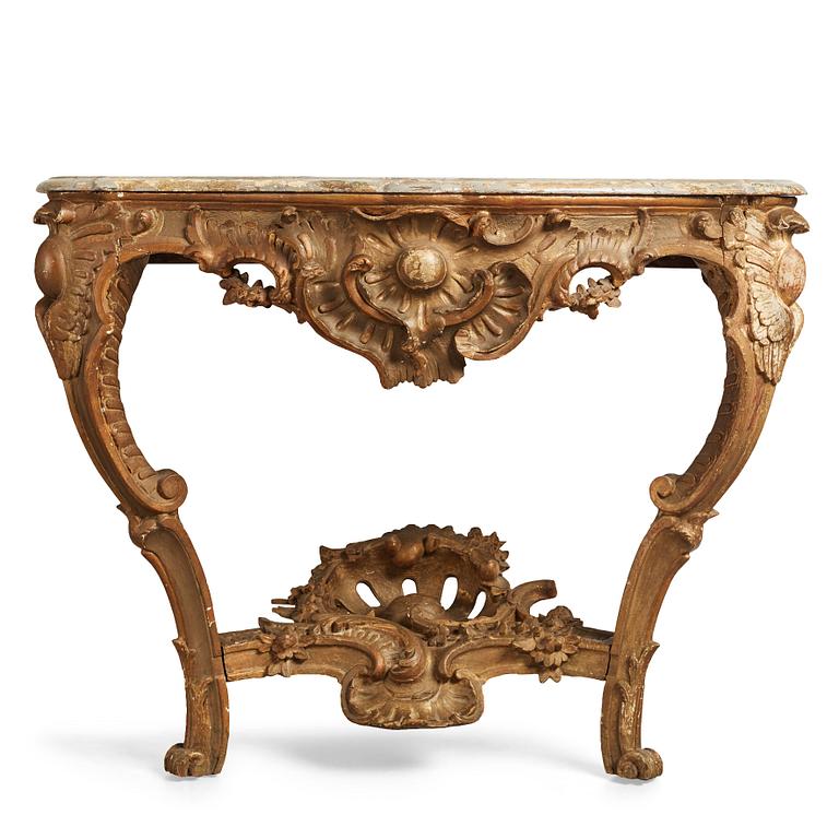 A Swedish Rococo 18th century console table.