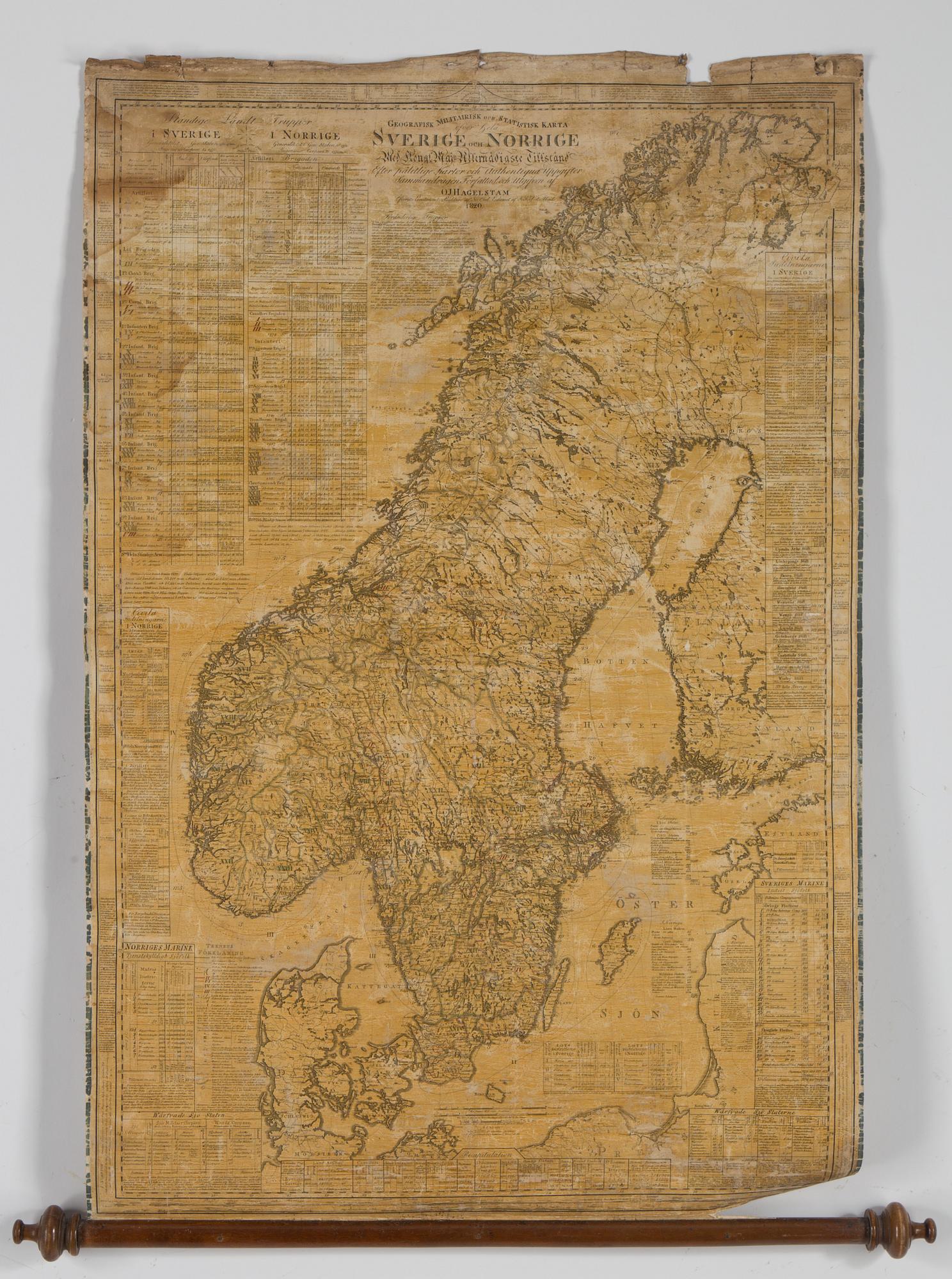 A Swedish military map by
Lieutenant O.j Hagelstam in 1820.