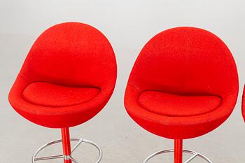 BARSTOLAR, 4 st, Johansson Design, 1970-tal.