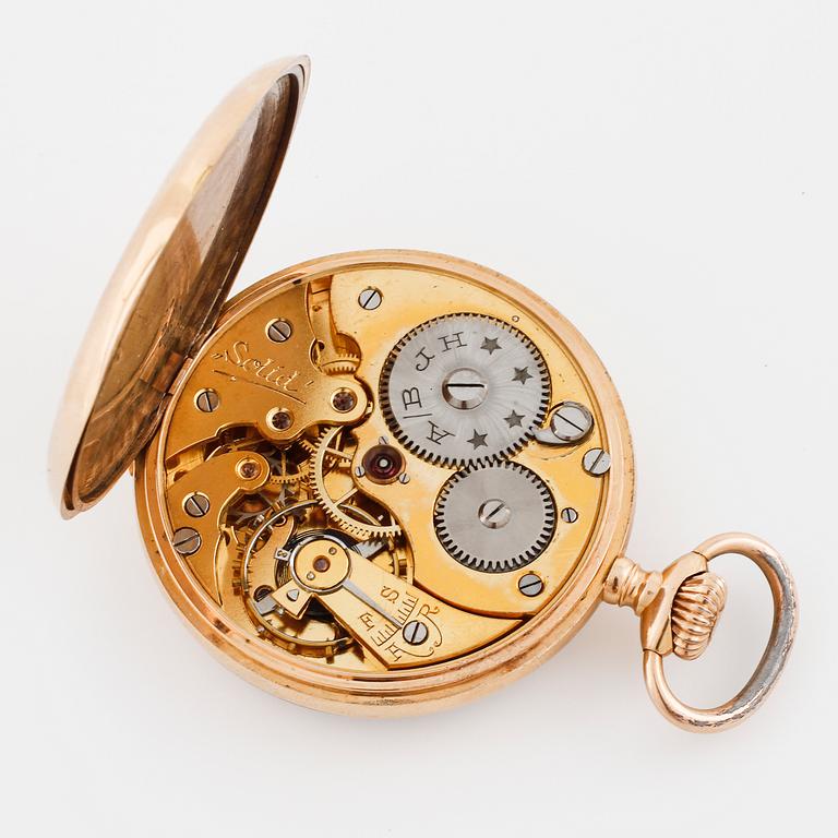 POCKET WATCH, clcockwork marked "Solid", 42 mm.