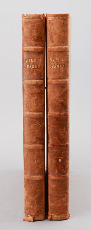 BÖCKER, 2 vol, "Svenska Fåglar", M W & F von Wright, Stockholm.