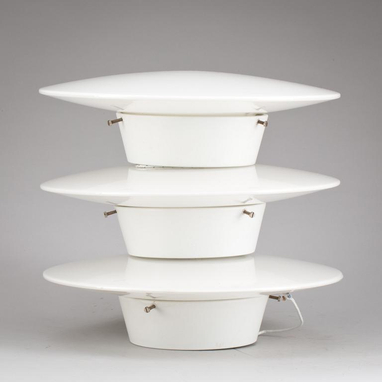 VÄGGLAMPOR, 3 st, "AJ-Eklipta", Arne Jacobsen för Louis Poulsen.