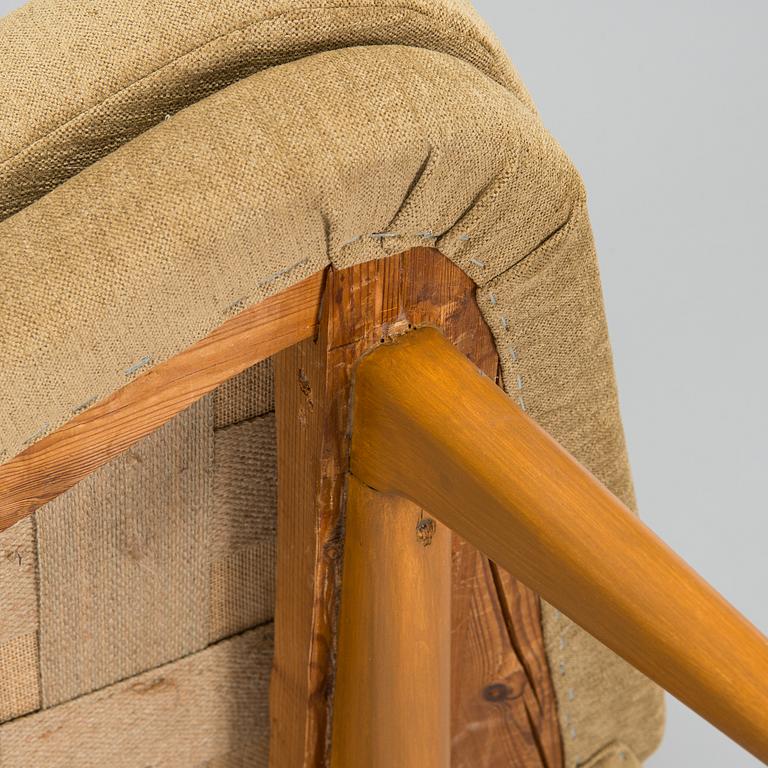 Carl Gustaf Hiort af Ornäs, sohva, "Kim", Puunveisto Oy - Träsnideri Ab, 1940-luvun puoliväli.