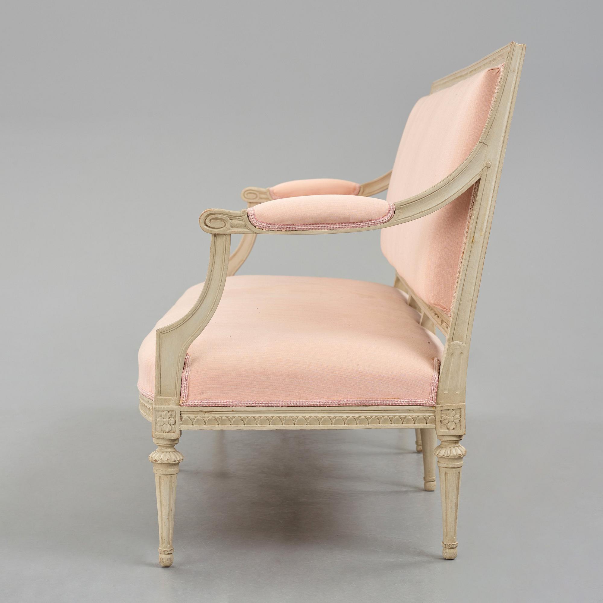 Soffa, Stockholmsarbete, 1700-talets senare del, Gustaviansk.