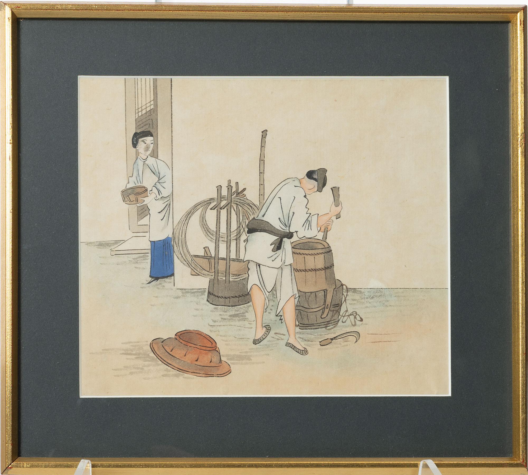 Unidentifed artist, 37 watercolours, China, 20th century.