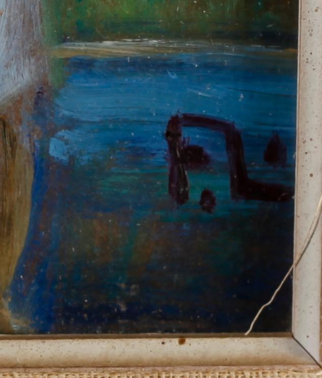 FRANS LARSSON, 2 st, olja på pannå, monogramsignerade.