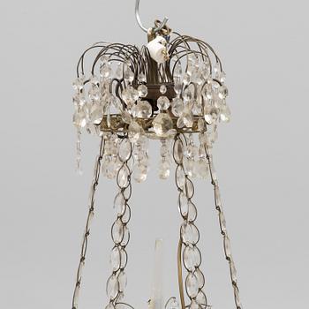 A Gustavian style chandelier, first half of the 20th century.