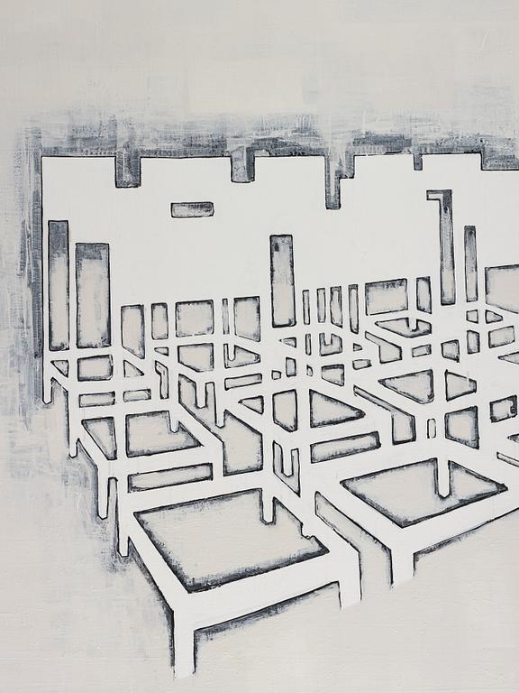 Jesper Christiansen, oil on canvas, signed and dated 1990 verso.