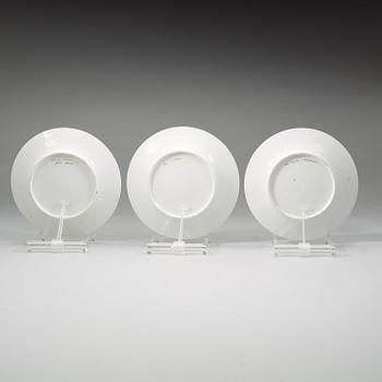 A group of six French topographic dessert dishes, first half of 19th Century.