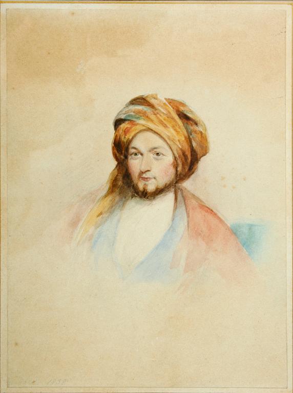 OKÄND KONSTNÄR, akvarell, England, otydligt sign o dat- 1838.