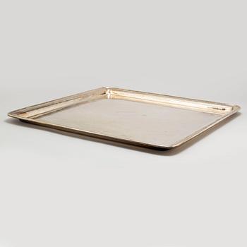 A silver tray, by W A BOLIN, Stockholm 1923.