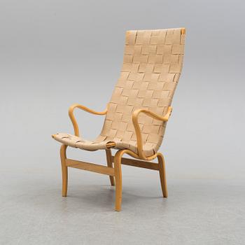 BRUNO MATHSSON, an 'Eva Hög' beech easy chair from Firma Karl Mathsson, Värnamo, 1971.