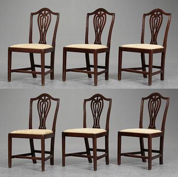 640. STOLAR, sex stycken. George III.