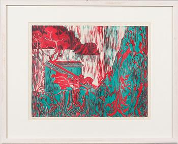 KARIN MAMMA ANDERSSON, a wood cut in color, signed and numbered 82/250.