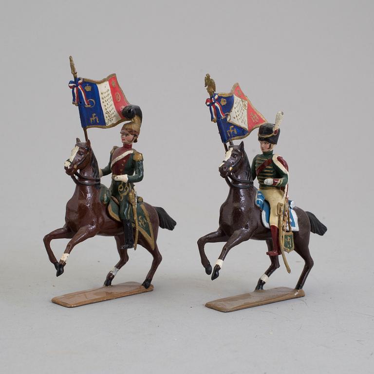 Six French tin soldiers from 20 th century.