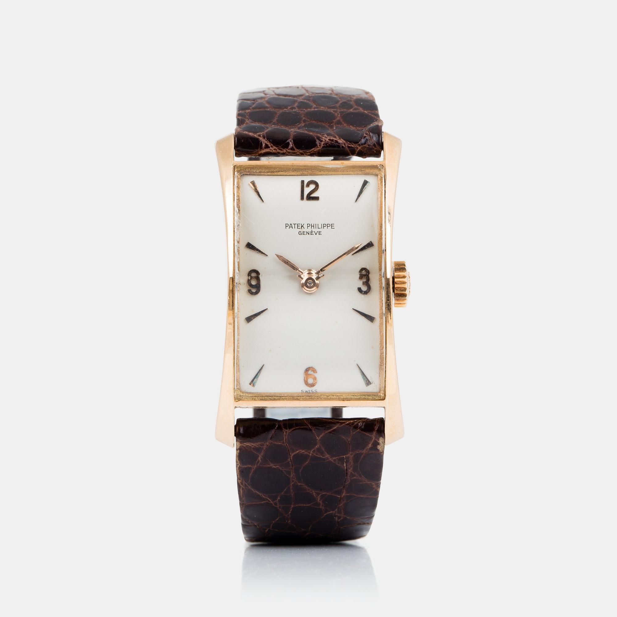 Patek Philippe, Genève, "The Hour Glass", "No subsidiary seconds".