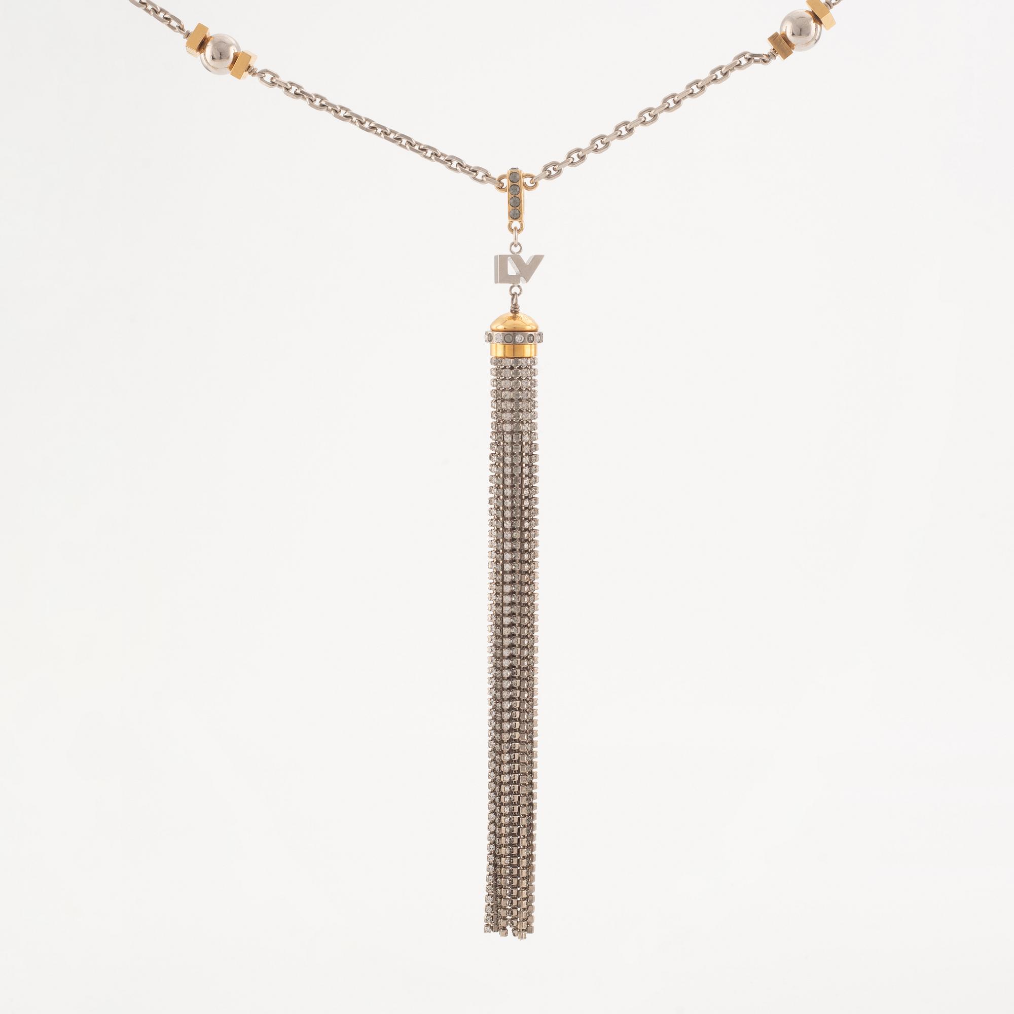 Louis Vuitton, necklace, "All that Jazz Crystal Tassel Pendant necklace".