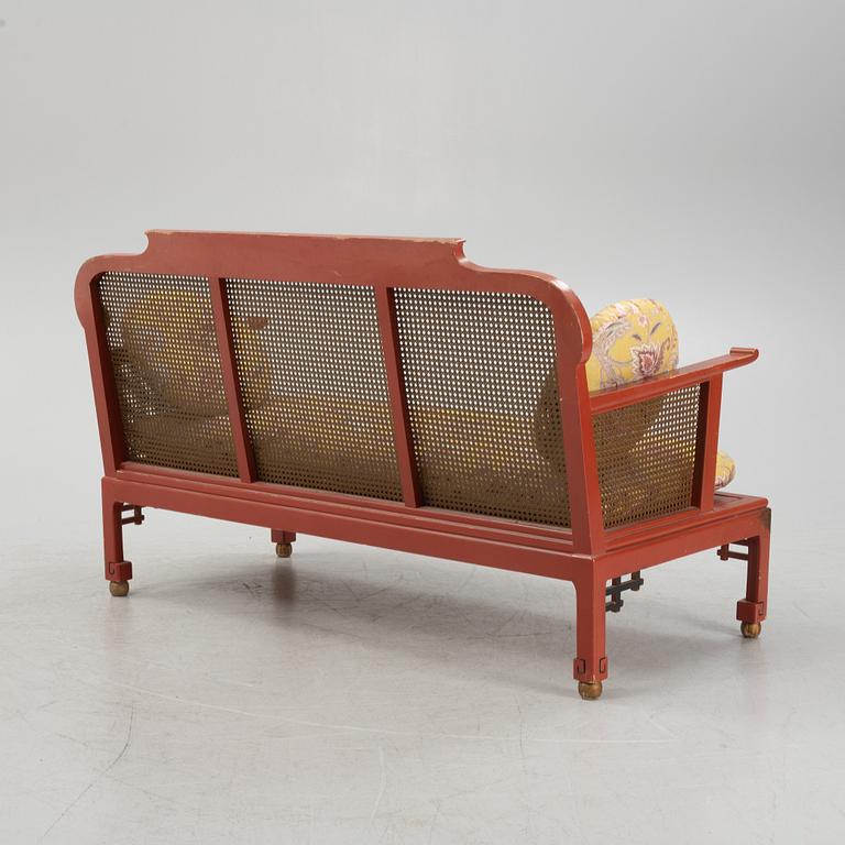 A Swedish Grace sofa, armchair and coffee table, Herbert Anderssons Möbelverkstäder, 1920's.