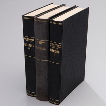 THREE BOOKS, Släktbok I:1, Släktbok II:1, Släktbok I, Helsinki 1912-16, 1918, 1941.