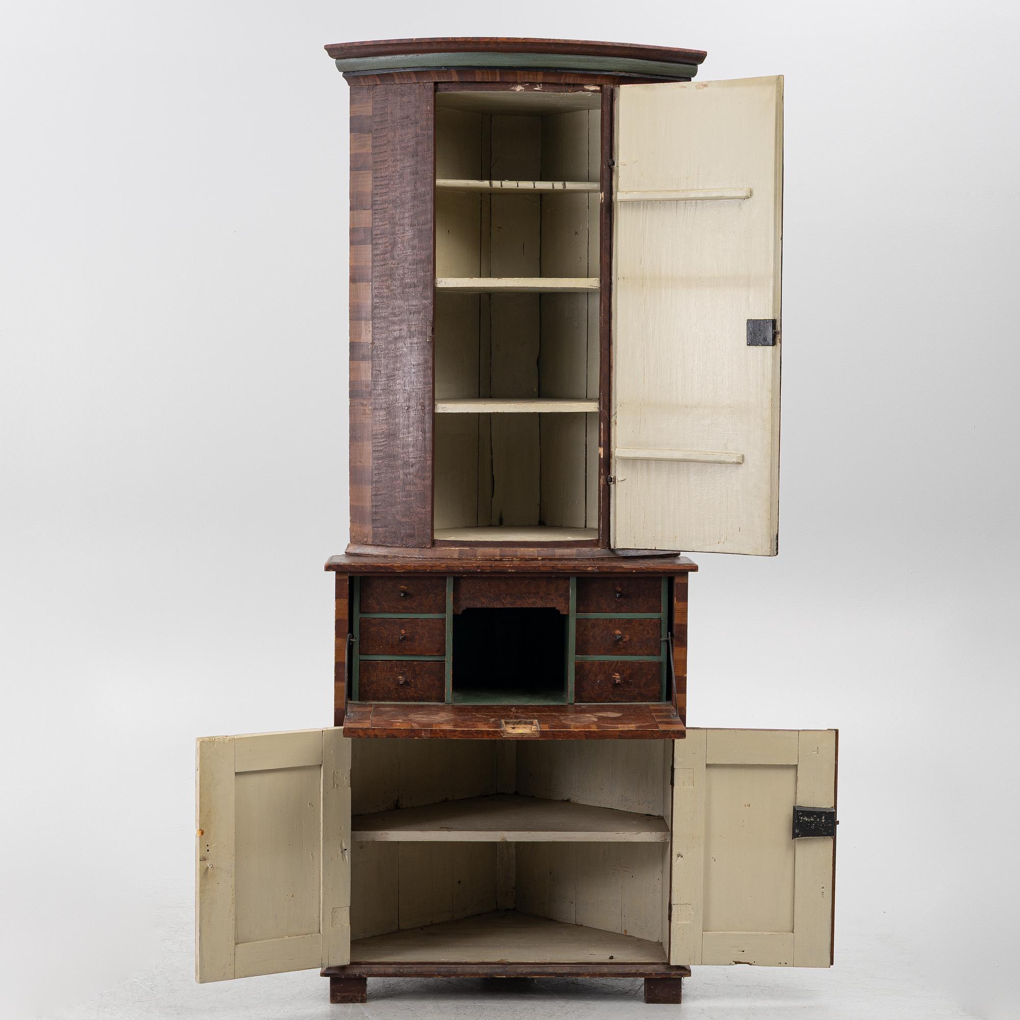 A corner cabinet, Värmland, 19th Century.