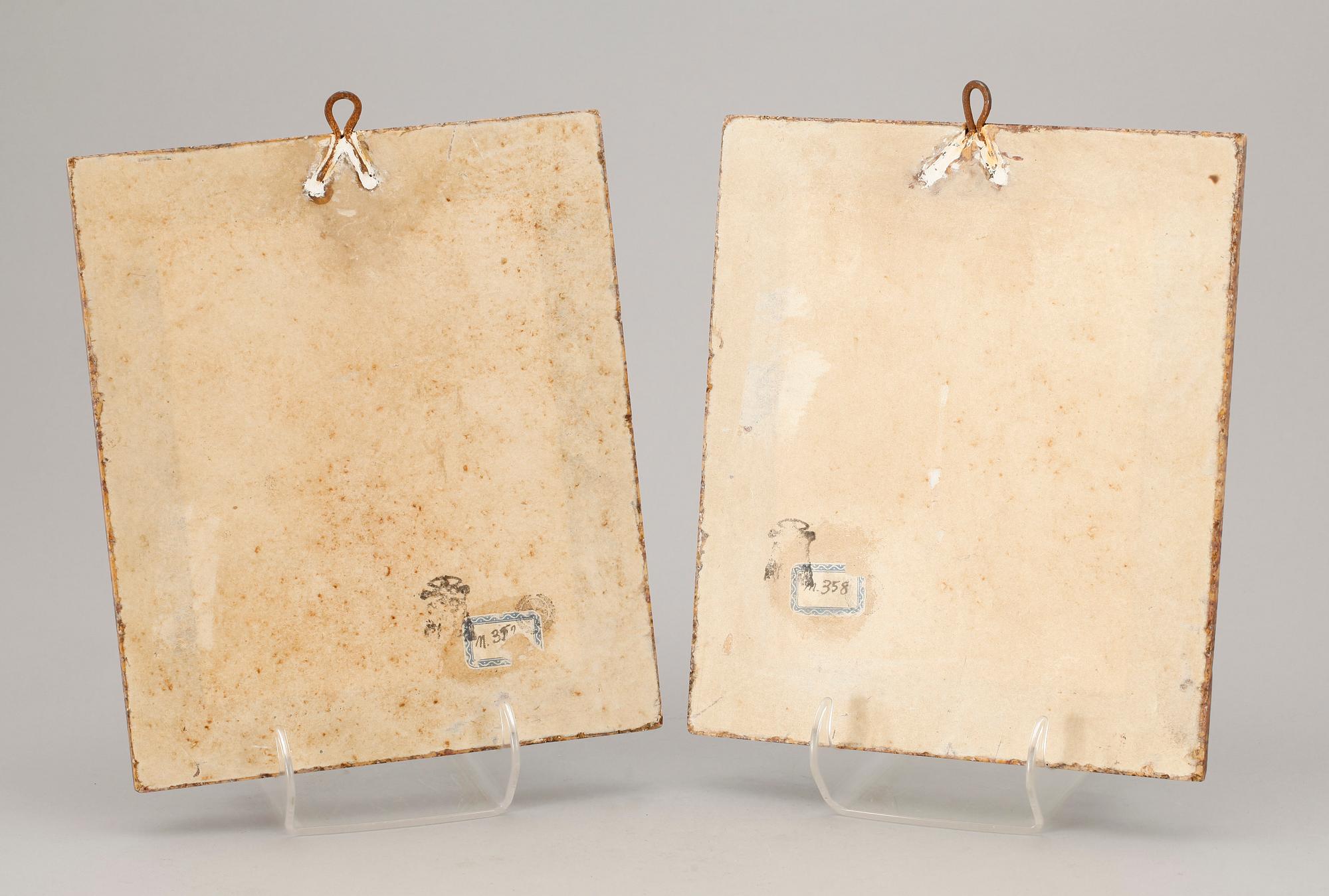 VÄGGPLAKETTER, marmor, Italien 1800/1900-tal.