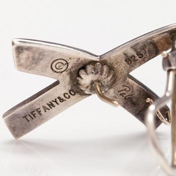 Tiffany & Co, A pair of sterling silver earrings "X Kiss". Marked Paloma Picasso, TIffany & co.