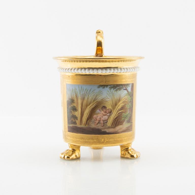 Cup with saucer, Empire period 1830s/40s.