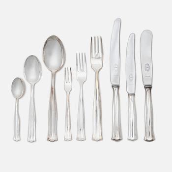 Markströms Guldsmeds Ab, A Swedish silver cutlery set, "Birgitta", Uppsala 1951-1979 (95 pieces).