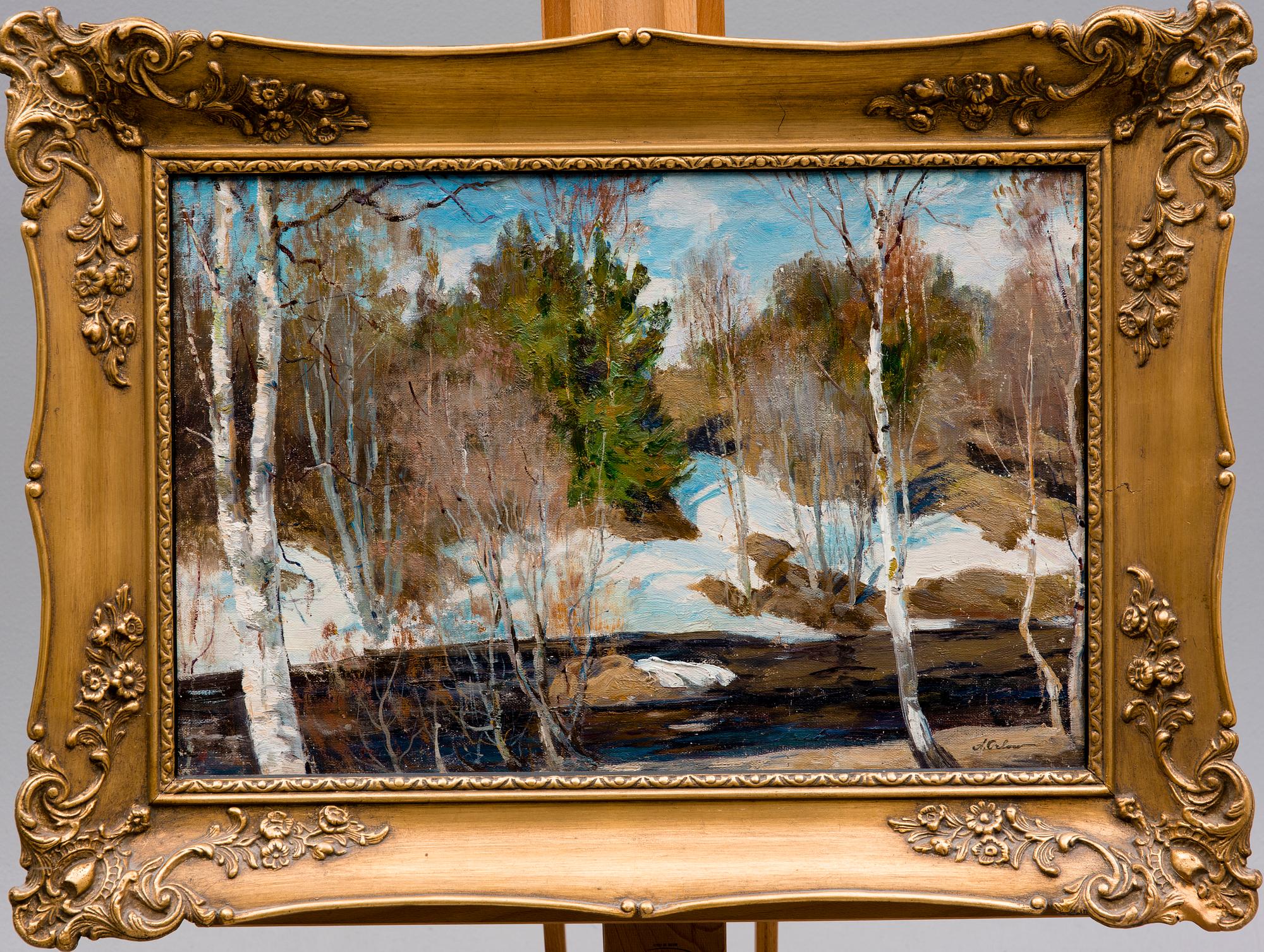 ALEXANDER ORLOV, olja på duk, uppfodrad på skiva 37x55 cm.