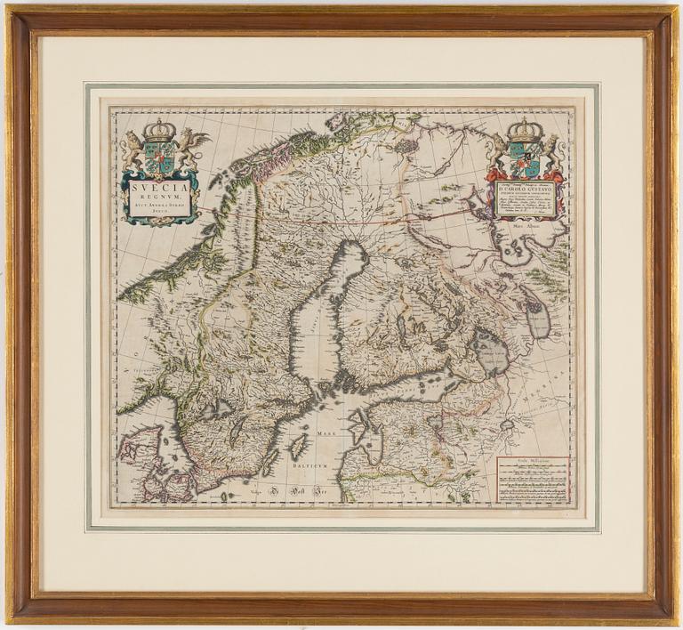 JOHANNES/JEAN BLAEU, map, mid 17th century.