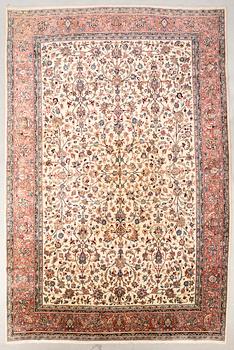 Kirman rug, old, approximately 520x345 cm.