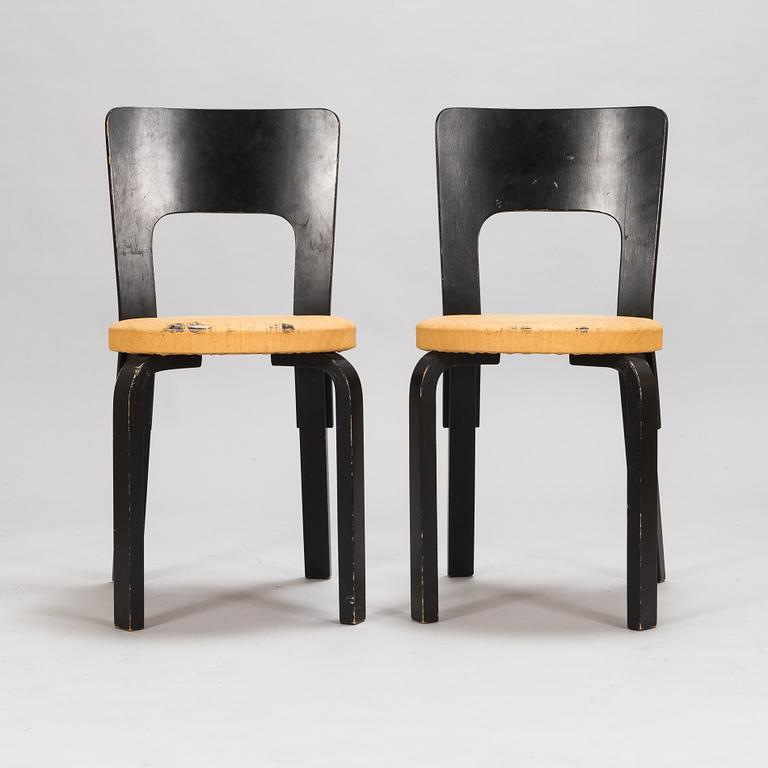 Alvar Aalto, mid-20th-century '66' chairs for Artek, Finland.