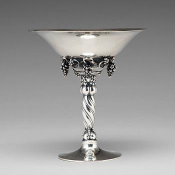 Georg Jensen, a silver grape bowl, executed in Copenhagen 1920, model 263.