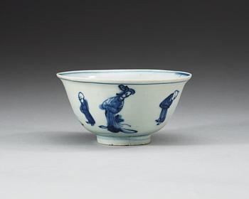 A blue and white bowl, Ming dynasty.