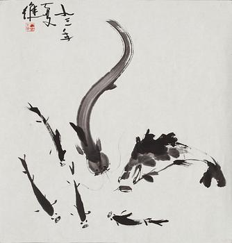 ZHANG WEI, tuschteckning, signerad och daterad -93.