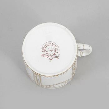 KAFFESERVIS, 16 delar, benporslin, empirestil, Rörstrand, tidigt 1900-tal.