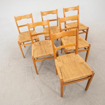 Carl Malmsten, chairs 6 pcs "Ave", Gemla 1950s/60s.