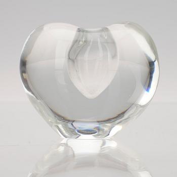 SKULPTUR, glas, "Hjärta" signerad Timo Sarpaneva, Iittala.