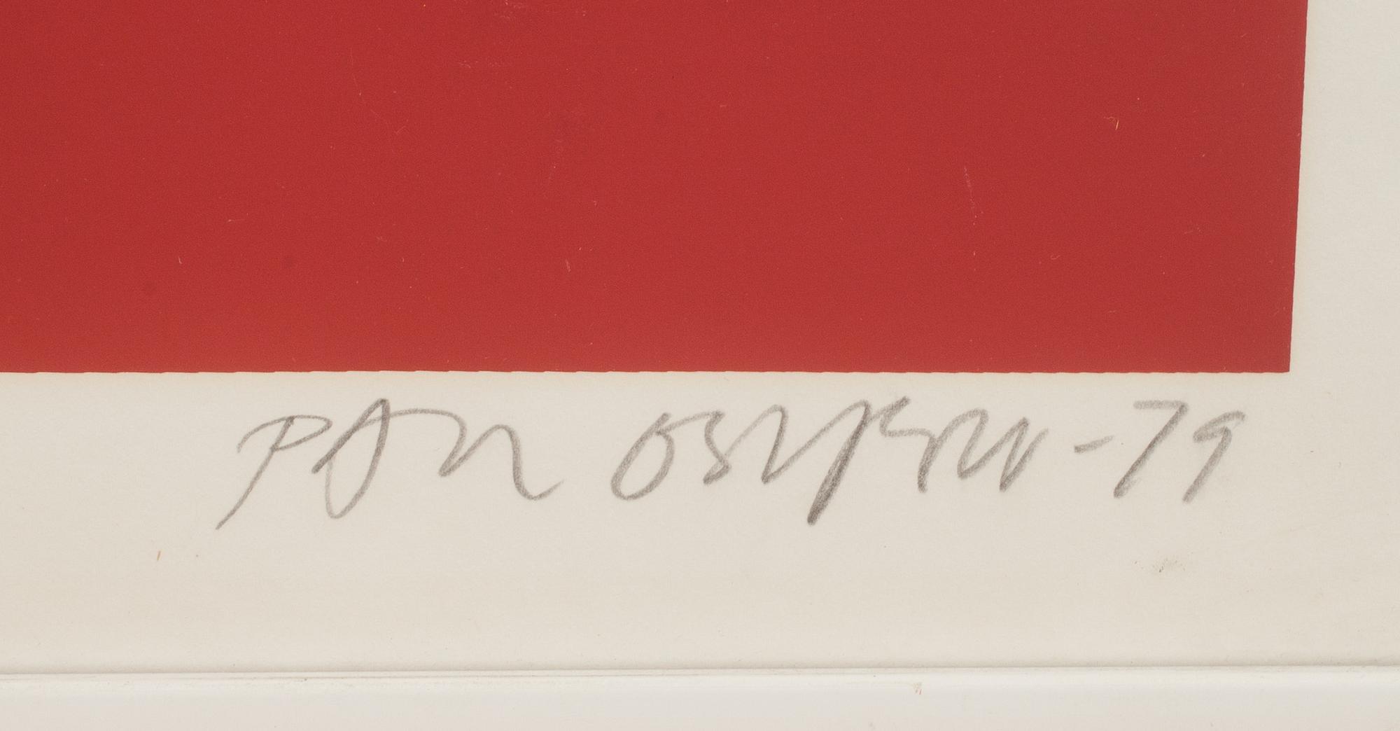 PAUL OSIPOW, serigrafi, signerad, daterad -79 och numrerad 60/80.