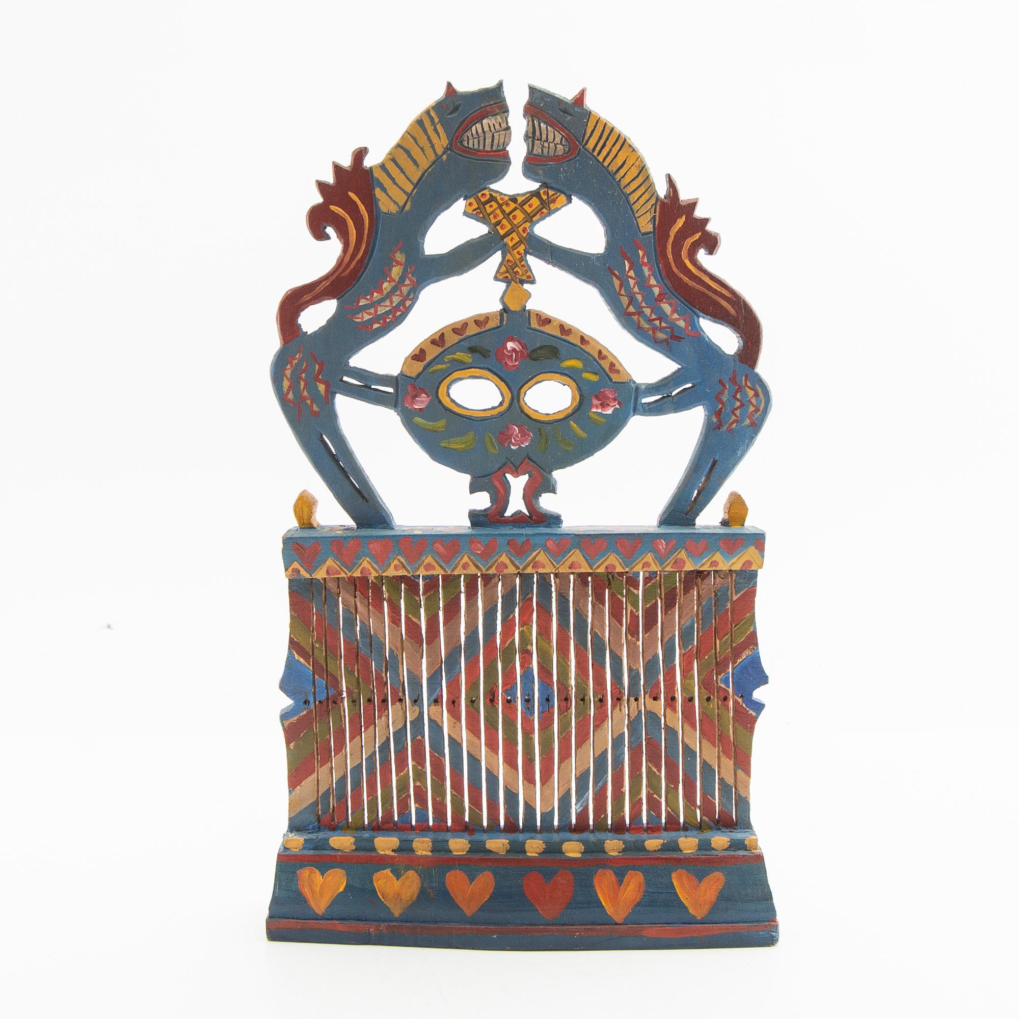 Band weaving shuttle, folk art, second half of the 19th century.