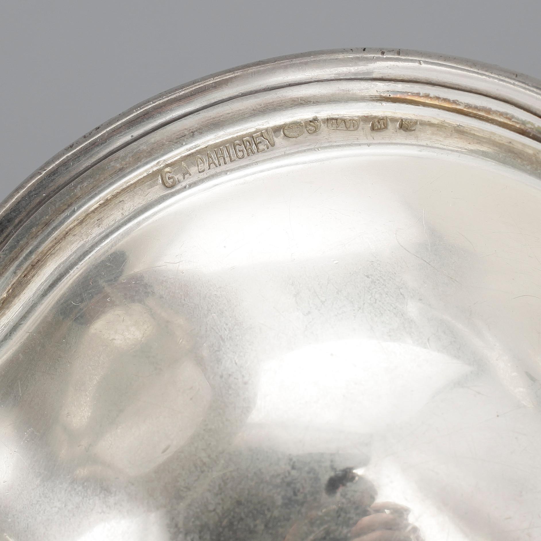 DUBBELKAROTT, silver, Gustaf Dahlgren, Malmö, 1920, vikt ca 725g.