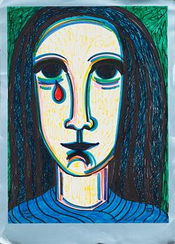 JETTE STOLTZ, oljor på pannå mm, 5 st, 3 sign.