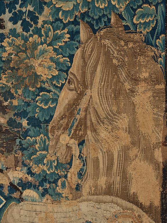 A TAPESTRY, tapestry weave, probably "Godfrey of Bouillon", ca 331 x 234,5-237 cm, Flanders 17th century.