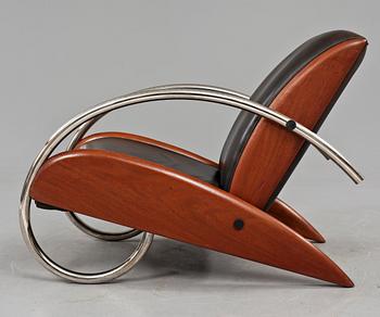 FÅTÖLJ, "Streamline", Klaus Wettergren, Danmark, 1980-tal.