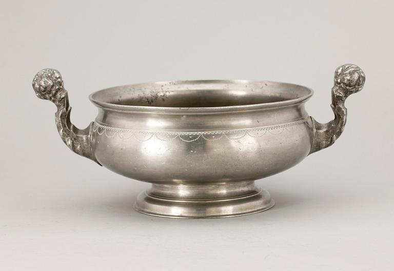 KALLSKÅL, tenn, Gottlob Friedrich Baumann, Hudiksvall 1808.