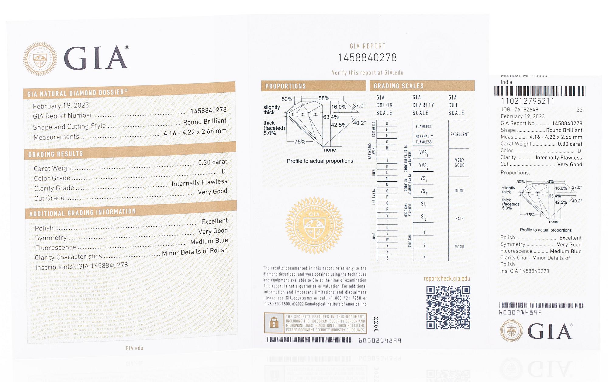 Korvakorut, 14K kultaa briljanttihiottuja  timantteja yhteensä noin 0.60 ct,  GIA- todistuksilla.