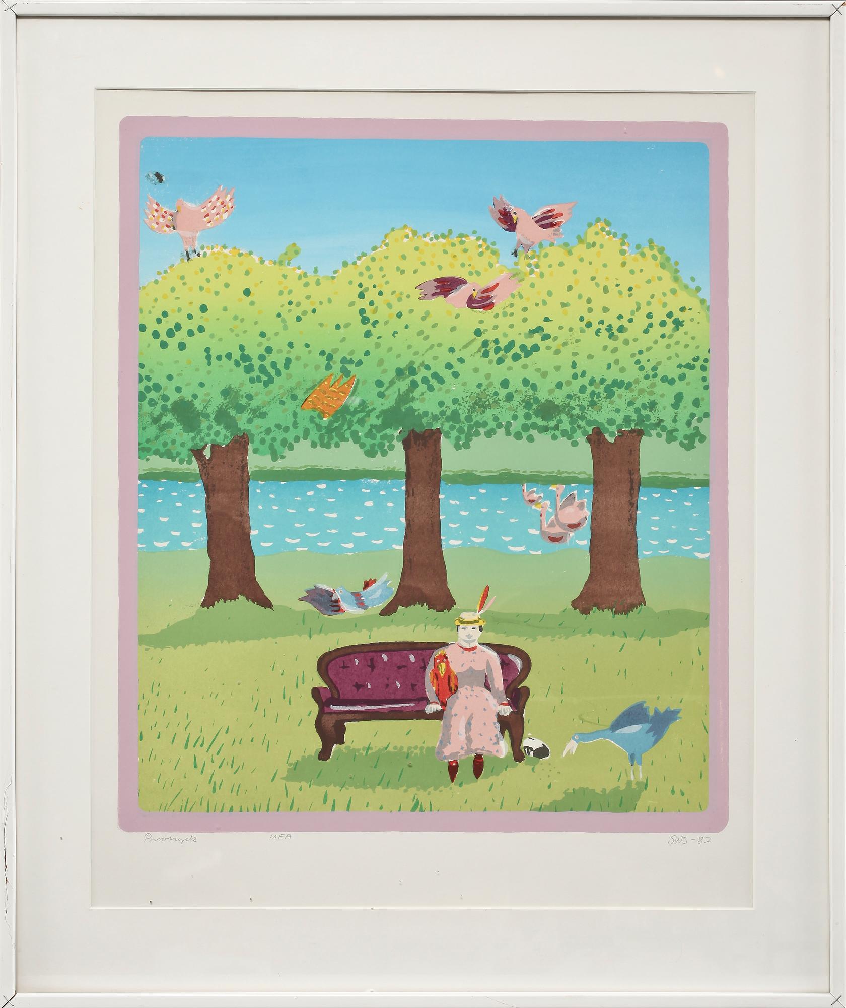 STEFAN IGELSTRÖM, 2 st, seriegrafi samt litografi, sign, dat -82, provtryck respektive dat -85 o numr H.C.