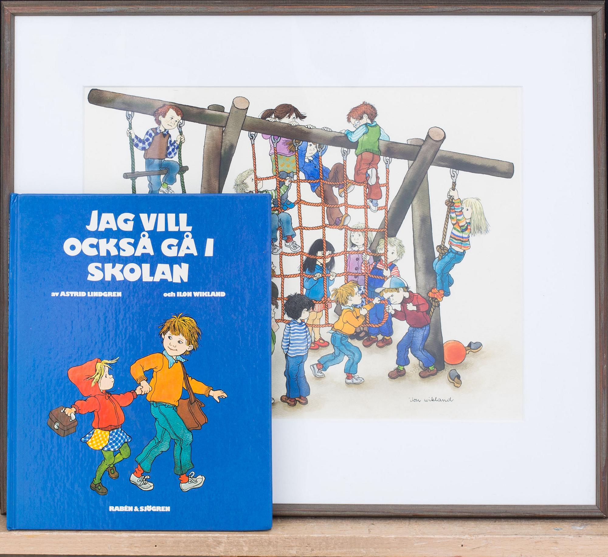 ILON WIKLAND, akvarell, signerad.